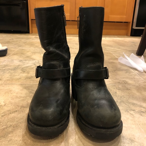Harley Davidson black leather boots - Picture 2 of 2
